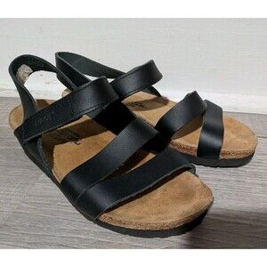 Naot Black Leather Sandals